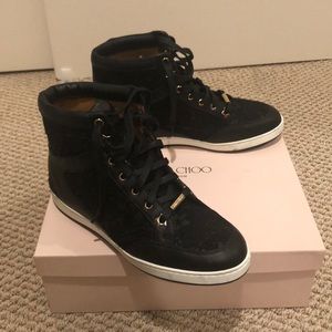 Jimmy Choo Lace/Nappa Leather Sneakers